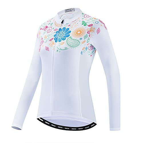 Hotlion Damen Radtrikot Langarm Fahrradjacke Herbst Fahrradbekleidung Oberteile von Hotlion