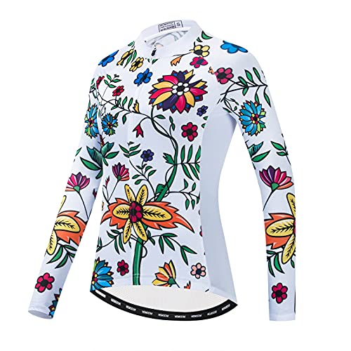 Hotlion Damen Radtrikot Langarm Fahrradjacke Herbst Fahrradbekleidung Oberteile von Hotlion