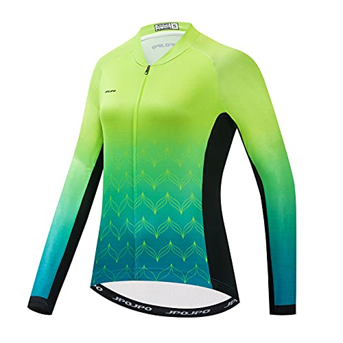 Hotlion Damen Radtrikot Langarm Fahrradjacke Herbst Fahrradbekleidung Oberteile von Hotlion