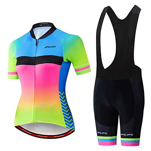 Hotlion Radtrikot Damen Sets Fahrradkleidung Frauen Kurzarm Sommer Fahrradbekleidung Rennrad Outfit JP2 von Hotlion