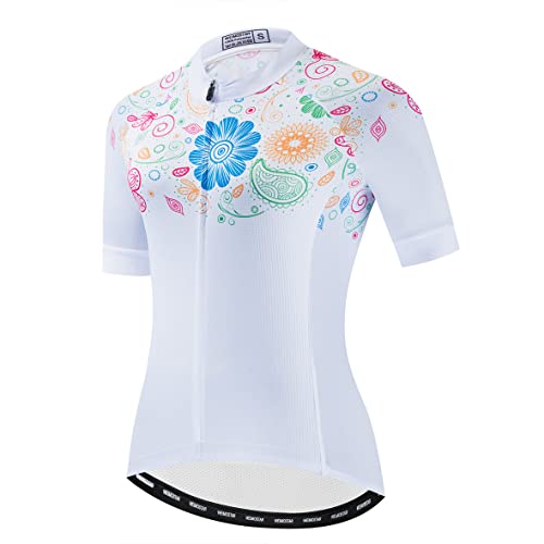 Hotlion Damen Radtrikot Sommer Kurzarm Fahrradshirt Atmungsaktiv Fahrradjacke, Ccf2295, X-Large von Hotlion