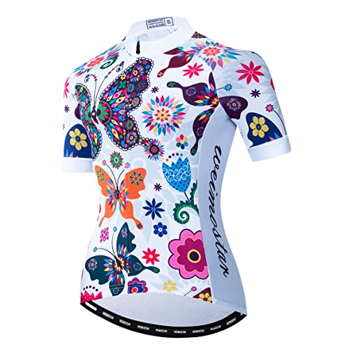 Hotlion Damen Radtrikot Sommer Kurzarm Fahrradshirt Atmungsaktiv Fahrradjacke, DCF2283, M von Hotlion