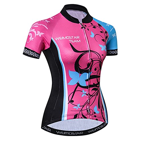 Hotlion Damen Radtrikot Tops Sommer Bike Shirt Kurzarm Fahrradbekleidung CD5731 von Hotlion