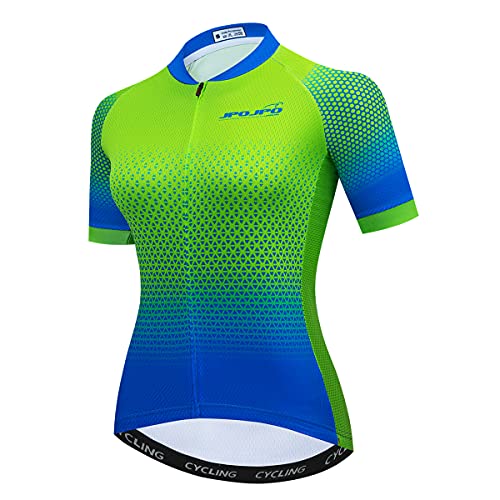 Hotlion Radtrikot Frauen Sommer Bike Shirts Rennrad Jacken Kurzarm MTB Jersey, Cu0097, X-Large von Hotlion