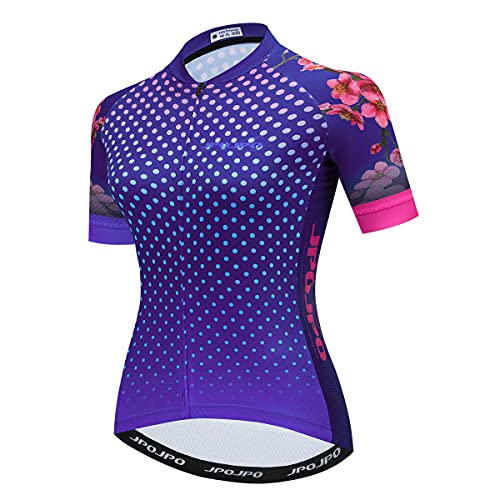 Hotlion Fahrradtrikot für Damen, Sommer-Fahrrad-Shirts, Rennrad, Jacken, kurzärmelig, MTB-Trikot, Cu0098, Large von Hotlion