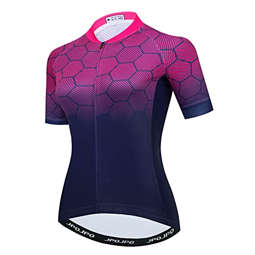 Hotlion Fahrradtrikot für Damen, Sommer-Fahrrad-Shirts, Rennrad, Jacken, kurzärmelig, MTB-Trikot, Cu0102, X-Large von Hotlion