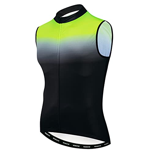 Hotlion Fahrradweste für Herren Ärmellose Fahrradtrikot Shirts Team Fahrradjacke Tops Reflektierend von Hotlion