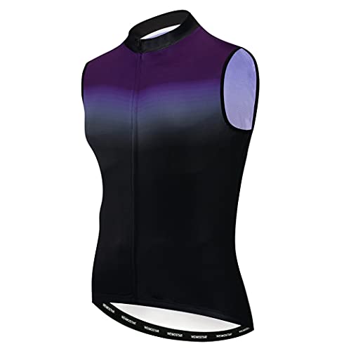 Hotlion Fahrradweste für Herren Ärmellose Fahrradtrikot Shirts Team Fahrradjacke Tops Reflektierend von Hotlion