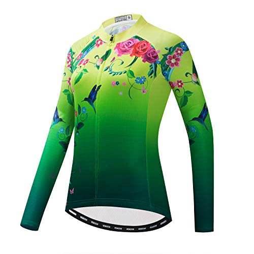 Hotlion Frauen Langarm Radfahren Jersey Weibliche Mountainbike Kleidung Jacken, Cf2309, X-Large von Hotlion