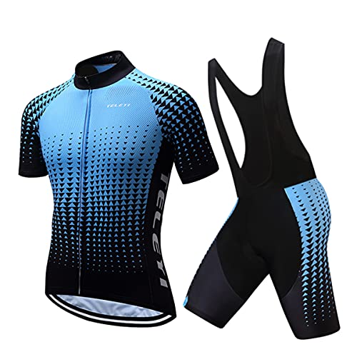 Hotlion Männer Radfahren Jersey Set Sommer Kurzarm Jersey Männliche Atmungsaktive Bike Anzüge, Cc6357-2a, L von Hotlion