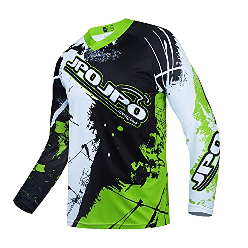 Hotlion Herren Motocross Jersey Dirt Bike Shirt Road Off Raod Radtrikot Langarm Racewear, Cu9011g, XXL von Hotlion