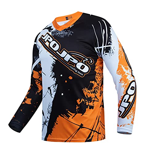 Hotlion Herren Motocross Jersey Dirt Bike Shirt Road Off Raod Radtrikot Langarm Racewear, Cu9011o, XXL von Hotlion