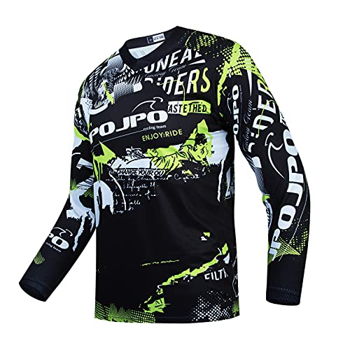 Hotlion Herren Motocross Jersey Dirt Bike Shirt Road Off Raod Radtrikot Langarm Racewear, Cu9013, 3XL von Hotlion