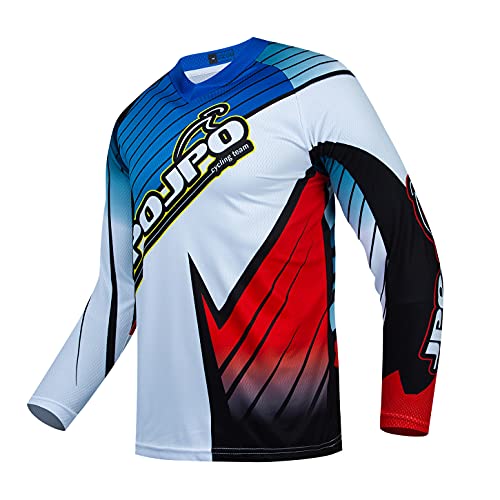 Hotlion Herren Motocross Jersey Dirt Bike Shirt Road Off-raod Radtrikot Langarm Racewear, A16cu9009b, L von Hotlion