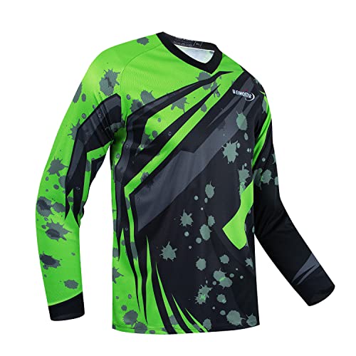 Hotlion Herren Mountainbike Shirts Langarm MTB Offroad Motocross Downhill Radtrikot Top, Cd9586-lj, XX-Large von Hotlion