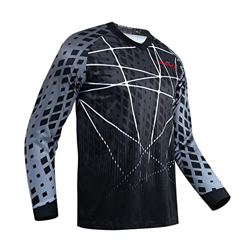 Hotlion Herren Mountainbike Shirts Langarm MTB Offroad Motocross Downhill Radtrikot Top, Cd9598-lj, X-Groß von Hotlion