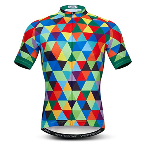 Hotlion Herren Radtrikot Kurzarm Fahrradshirts Atmungsaktiv Fahrrad MTB Tops, grün, XL von Hotlion