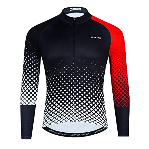 Hotlion Herren Radtrikot Langarm Fahrrad Shirt Top MTB Jacke Fahrradbekleidung, Jp1033-lj, Groß von Hotlion