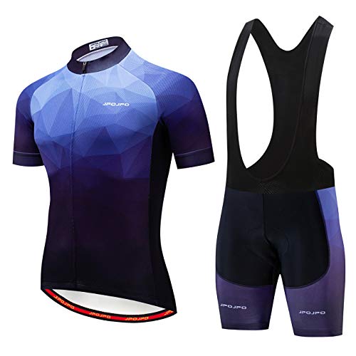 Hotlion Herren Radtrikot Set Trägerhose Sommer Radbekleidung Anzug Pro Team Bike Kleidung, B3jp1014, 3XL von Hotlion