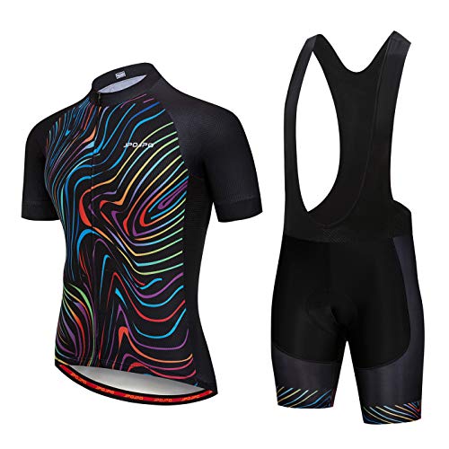 Hotlion Herren Radtrikot Set Trägerhose Sommer Radbekleidung Anzug Pro Team Bike Kleidung, B6jp1001, L von Hotlion