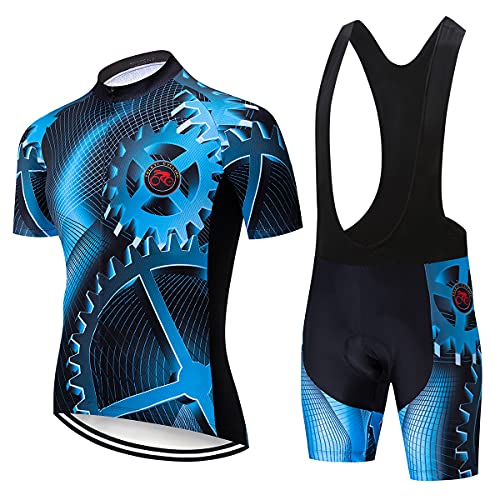 Hotlion Männer Radfahren Jersey Set Sommer Kurzarm Jersey Männliche Atmungsaktive Bike Anzüge, Cc6471-2a, M von Hotlion