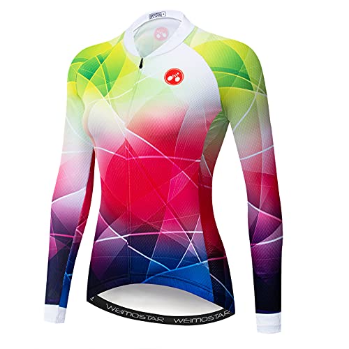 Hotlion Radtrikot Damen Langarm Fahrradjacke Pro Team Bike Bekleidung Tops CD5L von Hotlion