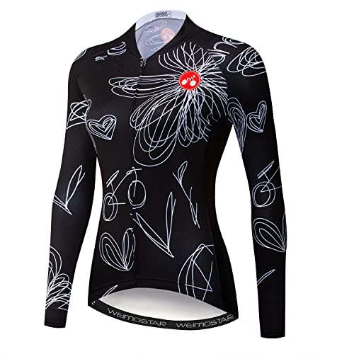 Hotlion Radtrikot Damen Langarm Fahrradjacke Pro Team Bike Bekleidung Tops CD5L von Hotlion