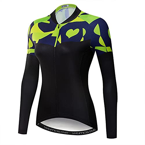 Hotlion Radtrikot Damen Langarm Fahrradjacke Pro Team Bike Bekleidung Tops CD5L von Hotlion