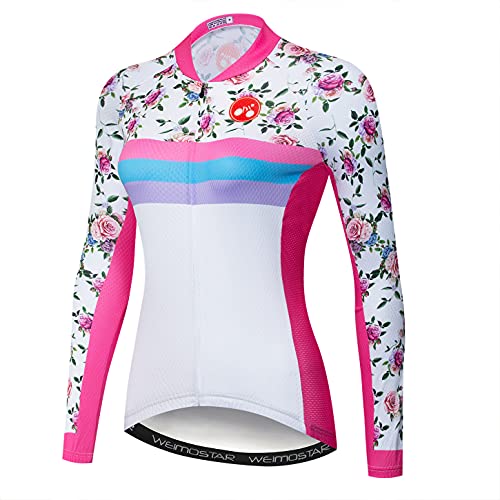 Hotlion Radtrikot Damen Langarm Fahrradjacke Pro Team Bike Bekleidung Tops CD5L von Hotlion