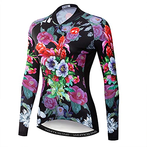 Hotlion Radtrikot Damen Langarm Fahrradjacke Pro Team Bike Bekleidung Tops CD5L von Hotlion