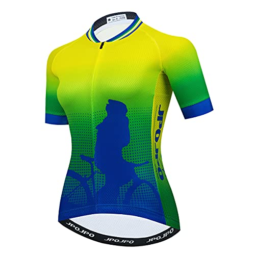 Hotlion Radtrikot Frauen Sommer Bike Shirts Rennrad Jacken Kurzarm MTB Jersey, Cu0106, Large von Hotlion