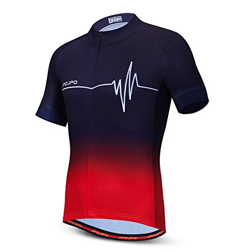 Hotlion Radtrikot Herren Bike Shirts Kurzarm Fahrradjacke mit Tasche von Hotlion