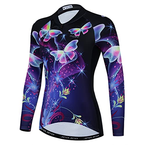 Hotlion Radtrikot Langarm Damen Team Bike Shirts Herbst Fahrradbekleidung Tops CU1, Cu0014, M von Hotlion