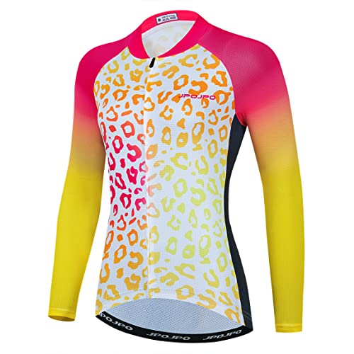 Hotlion Radtrikot Langarm Damen Team Bike Shirts Herbst Fahrradbekleidung Tops CU1, Cu0073, Small von Hotlion