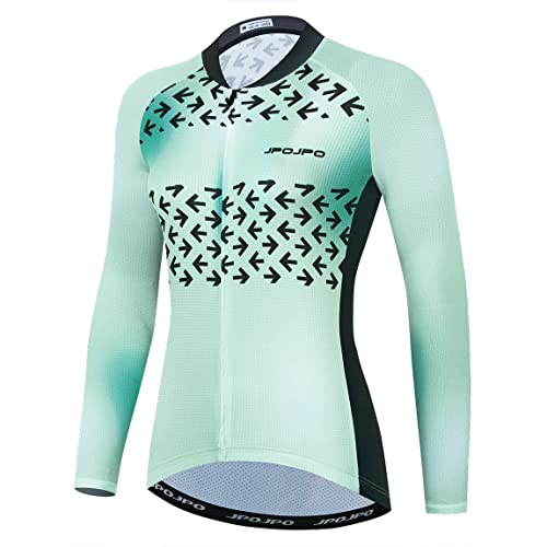 Hotlion Radtrikot Langarm Damen Team Bike Shirts Herbst Fahrradbekleidung Tops CU1, Cu0083, Large von Hotlion