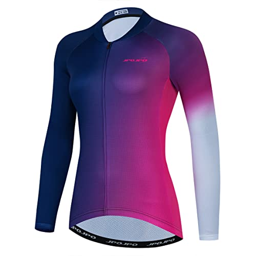Hotlion Radtrikot Langarm Damen Team Bike Shirts Herbst Fahrradbekleidung Tops CU1, Cu0089, Large von Hotlion