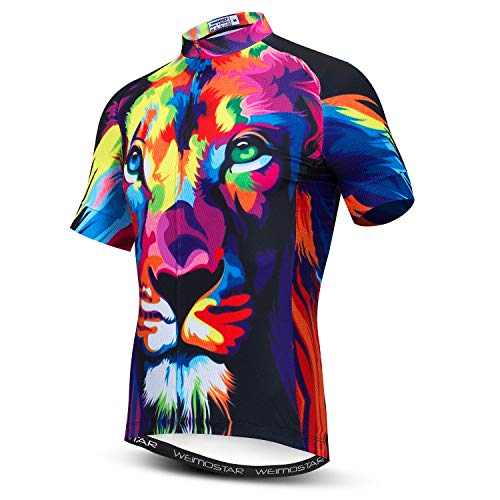 Hotlion Radtrikot für Herren, Herren, Rennrad-Shirt, Tops – bequem, super atmungsaktiv und schnell trocknend, reflektierender Reißverschluss, 3 Taschen, Cd8224, XL von Hotlion