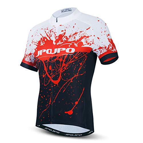 Radtrikot Herren MTB Jersey Rennrad Shirts Sommer Kurzarm Fahrradbekleidung, 1cu5017, XL von Hotlion