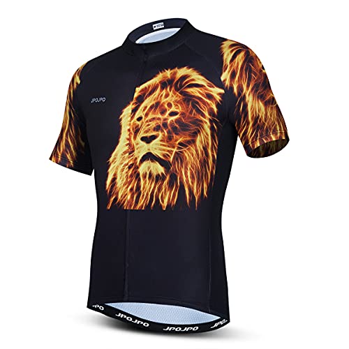 Radtrikot Herren MTB Trikot Rennrad Shirts Sommer Kurzarm Fahrradbekleidung, Cu5014, XL von Hotlion