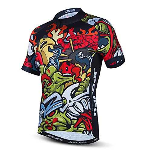 Radtrikot Herren MTB Trikot Rennrad Shirts Sommer Kurzarm Fahrradbekleidung, Cu5021, M von Hotlion