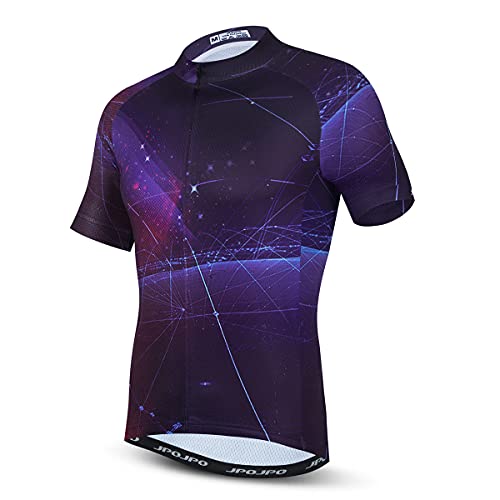 Radtrikot Herren MTB Trikot Rennrad Shirts Sommer Kurzarm Fahrradbekleidung, Cu5026, 3XL von Hotlion