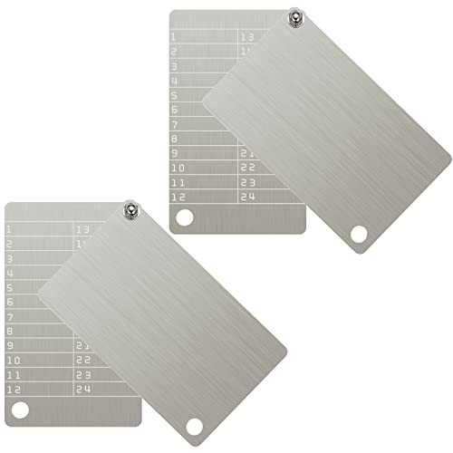 Hotop 4 Platten Stahl Crypto Seed Storage für Bitcoin Hardware Cold Wallet Backup, Kompatibel mit BIP39 Hardware (Edelstahl Farbe) von Hotop