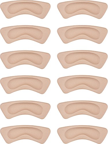 Hotop 6 Paar Absatz Kissen Pads Heel Schuhgriffe Liner selbstklebende Schuheinlagen Fußpflege Protector (Khaki) von Hotop