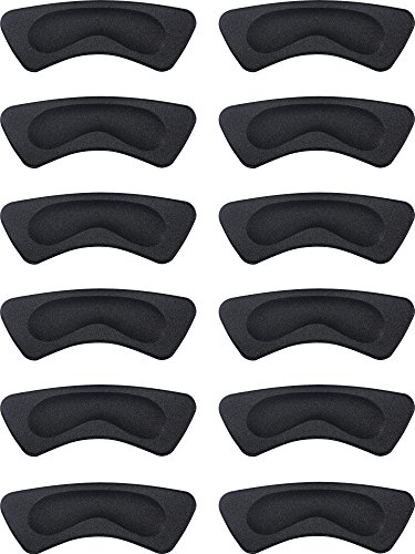 Hotop 6 Paar Absatz Kissen Pads Heel Schuhgriffe Liner selbstklebende Schuheinlagen Fußpflege Protector (Schwarz) von Hotop