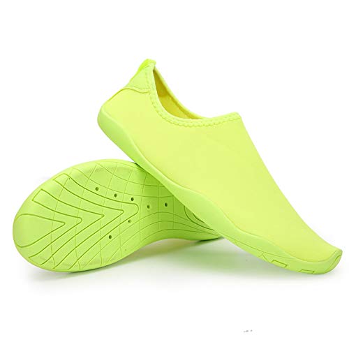 Hotroad Unisex Wasserschuhe rutschfeste Strandschuhe Schwimmschuhe Ourdoor Pool Surfschuhe Aquaschuhe schnell trocknend Barfuß Yoga Kinder Surfen Strand für Damen und Herren-001-Apfelgrün 39 von Hotroad