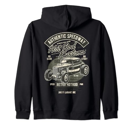 Vintage Hot-Rod Männer Oldtimer Kapuzenjacke von Hotrod Fan Geschenk Oldtimer Herren Opa