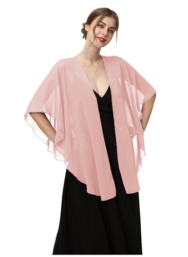 Damen Chiffon-Schals und Wickeltuch, Hochzeit, Party, Schal für Abendkleider, Blush, Einheitsgröße von Hotshawl