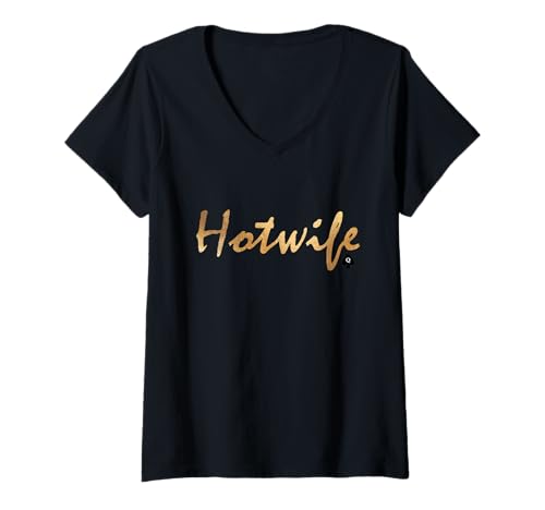 Damen Pikkönigin - Hotwife mit Q in Black Spade T-Shirt mit V-Ausschnitt Damen Pikkönigin - Hotwife mit Q in Black Spade T-Shirt mit V-Ausschnitt von HotwifeSecrets