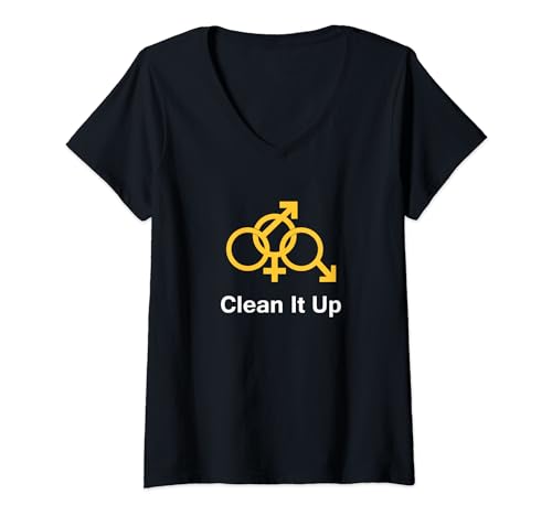 Damen Clean It Up - Cuckold Hotwife Lifestyle T-Shirt - Colors T-Shirt mit V-Ausschnitt Damen Clean It Up - Cuckold Hotwife Lifestyle T-Shirt - Colors T-Shirt mit V-Ausschnitt von Hotwifes and Cuckolds