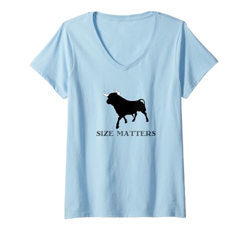 Damen Size Matters Bull - Cuckold Hotwife Shirt T-Shirt mit V-Ausschnitt Damen Size Matters Bull - Cuckold Hotwife Shirt T-Shirt mit V-Ausschnitt von Hotwifes and Cuckolds